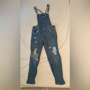 American Eagle Distressed Overalls